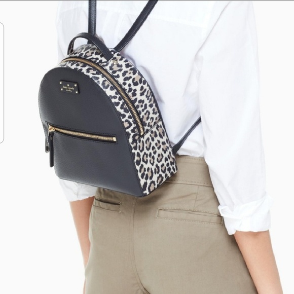 kate spade backpack leopard